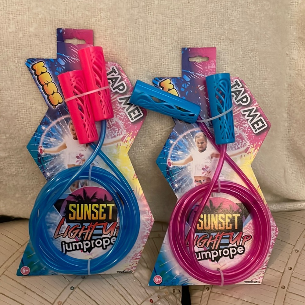 Kess Sunset Lightup Bundle(2)Jumprope’s. Fuchsia&Turquoise Color.NWT🔺FIRM🔺